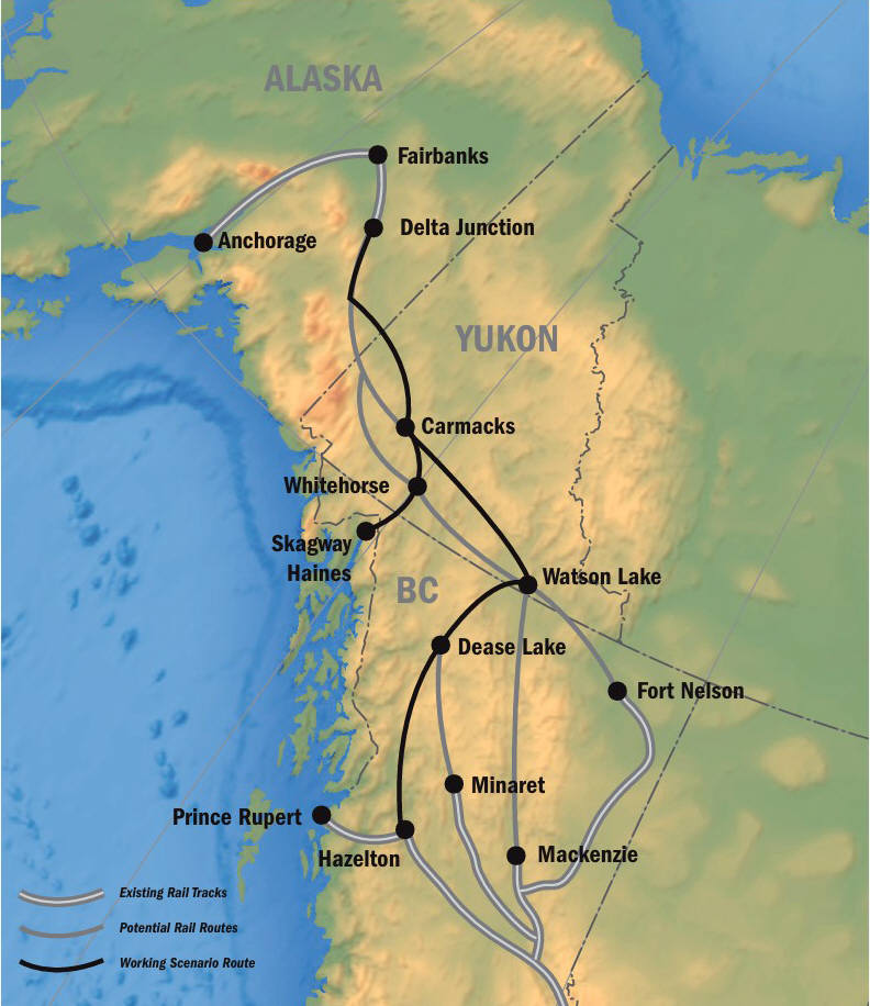 Alaska–Canada Rail Link area map