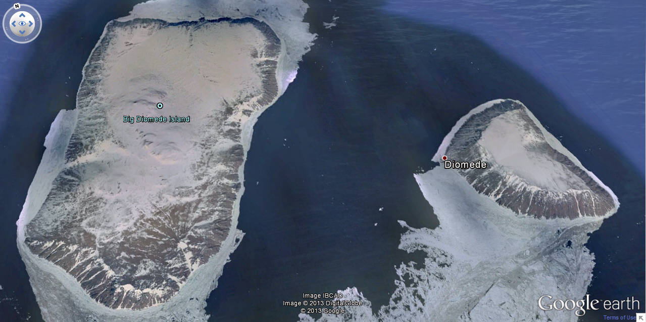 Diomede Islands Satellite Photo
