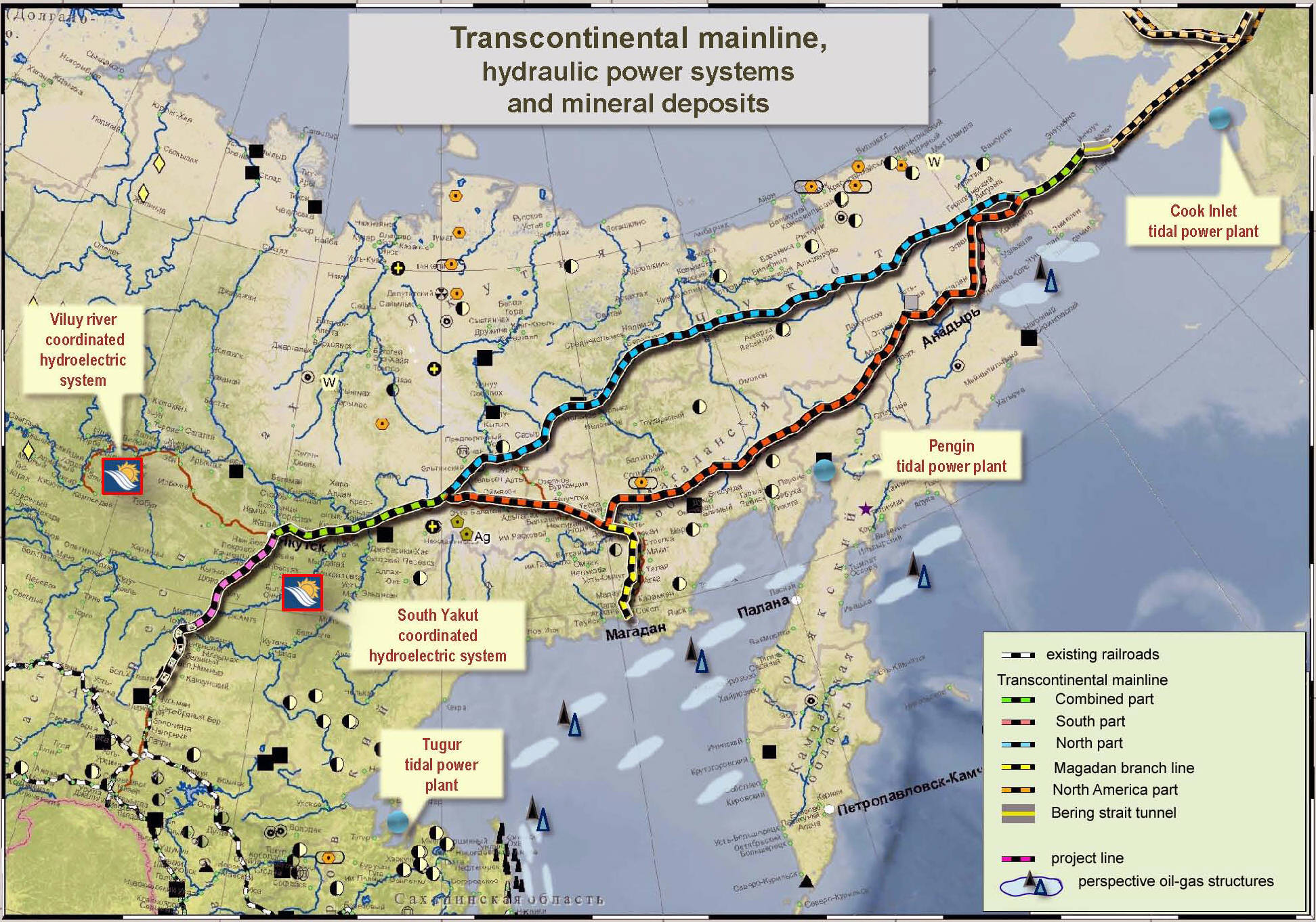 Russia Transcontinental Mainline &ndash; Routes, Hydropower & Mineral Deposits